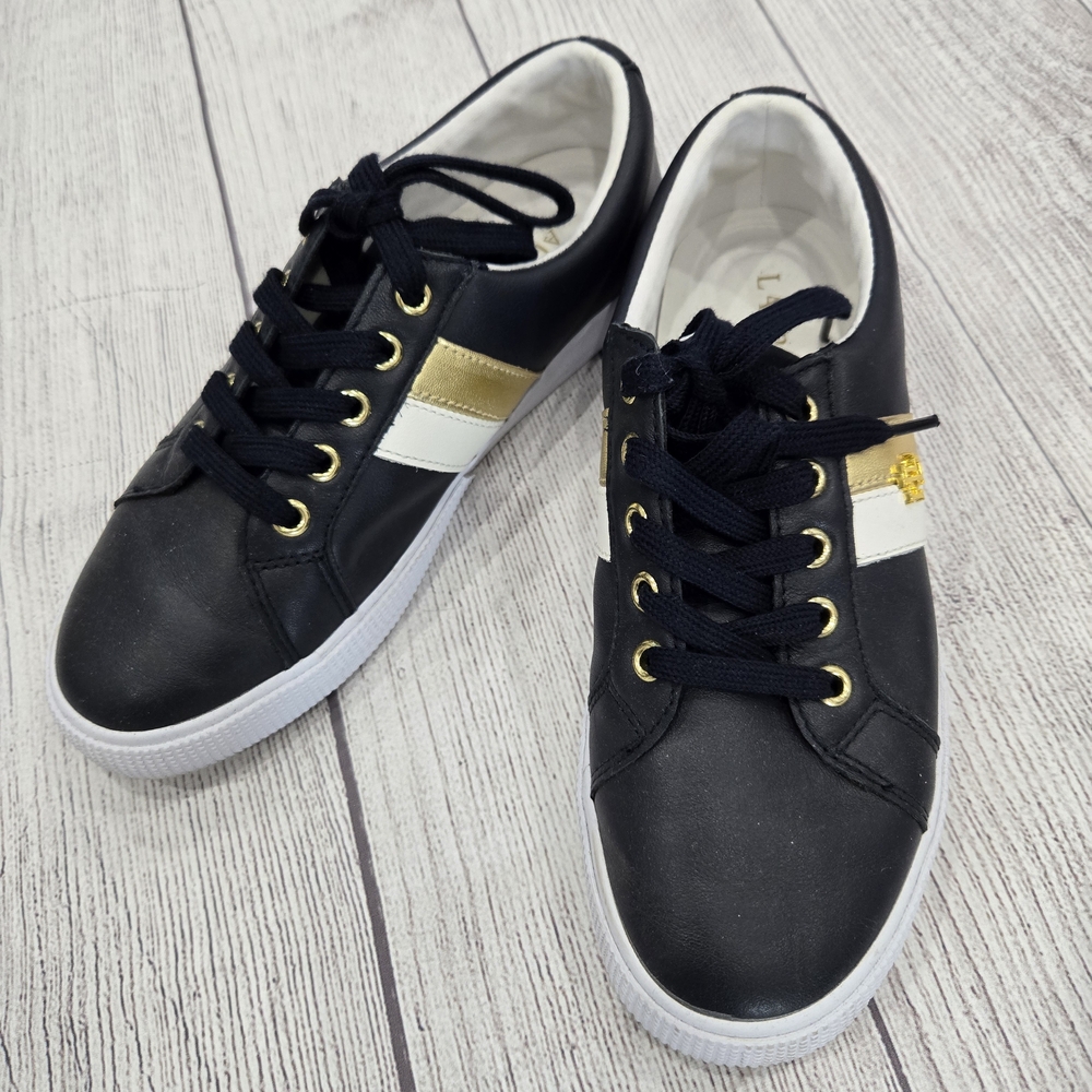 Black and Gold Sneakers